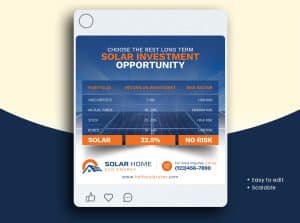 Solar Investment Social Media Post Template