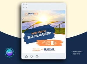 Solar Power Social Media Post Banner