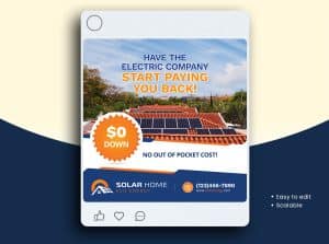 Solar Power Social Media Post Design