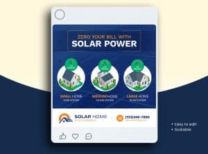 Solar Power Social Media Post Template
