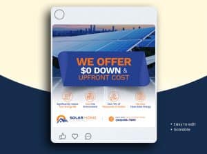 Solar Service Offer Social Media Post Design