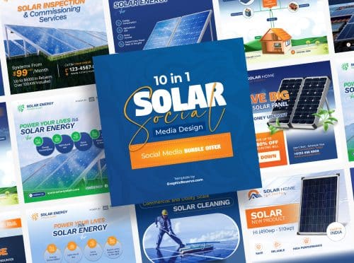 Solar Social Media Post Template Bundle v1