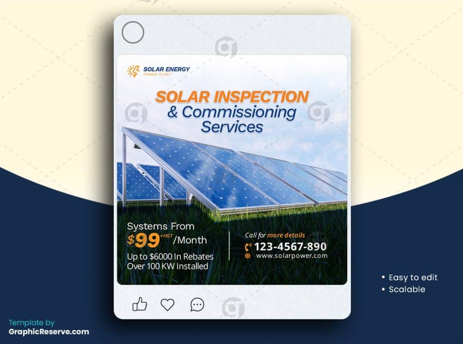 Solar Social Media Post Template V1