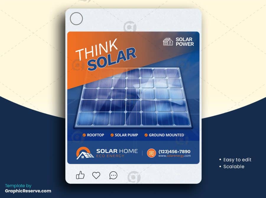 Solar Social Media Post Template V11