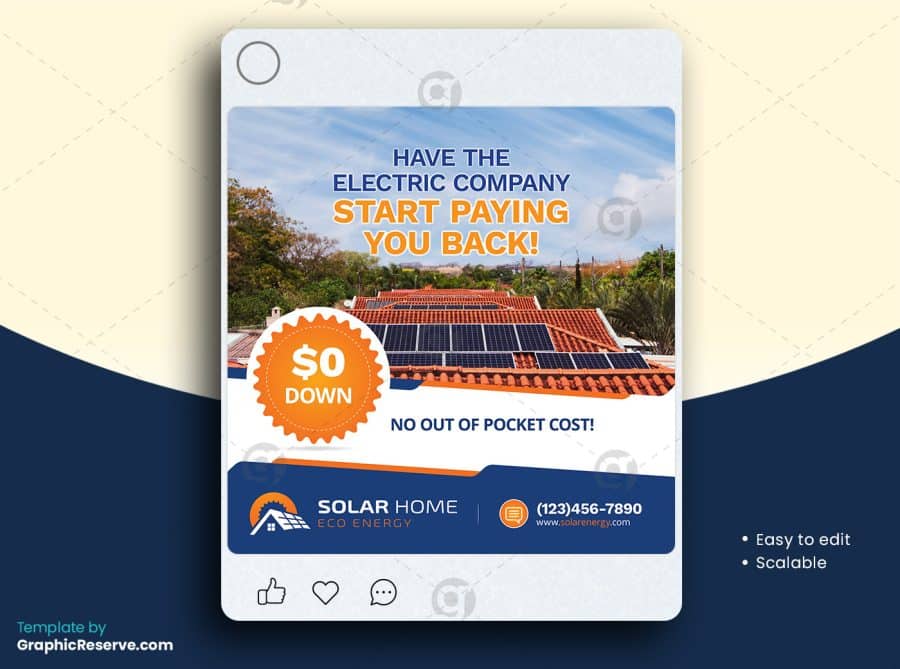 Solar Social Media Post Template v14