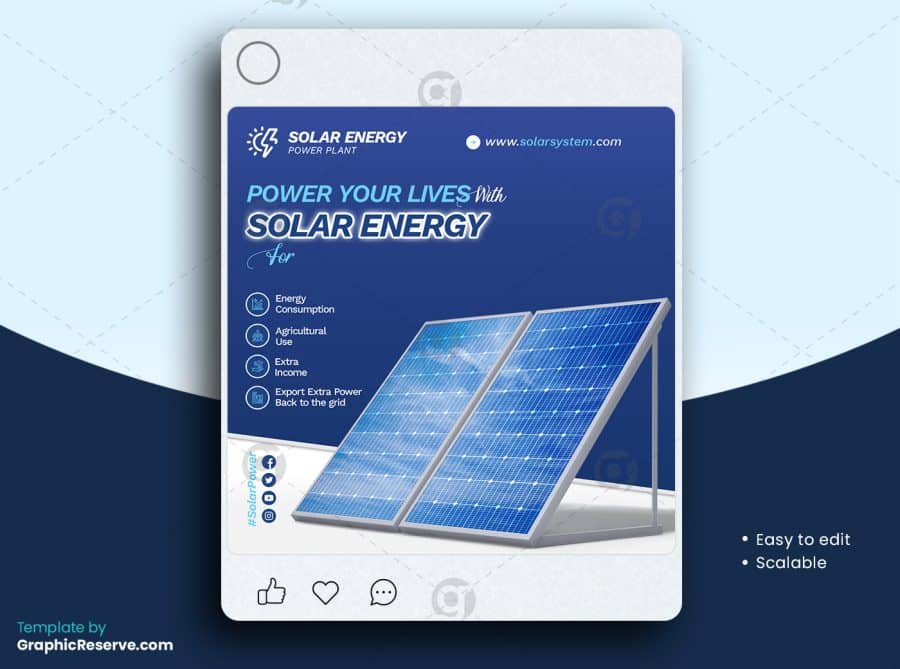 Solar Social Media Post Template V2
