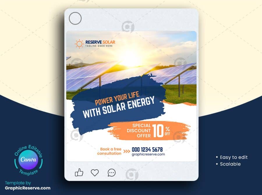 Solar Social Media Post Template v24