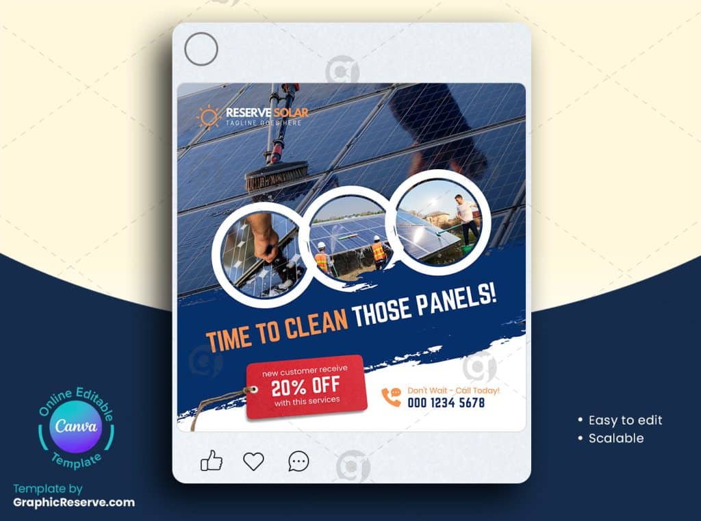 Solar Social Media Post Template v25