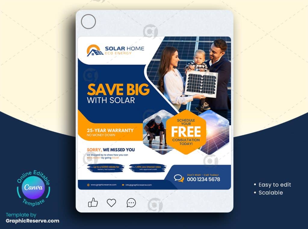 Solar Social Media Post Template v26