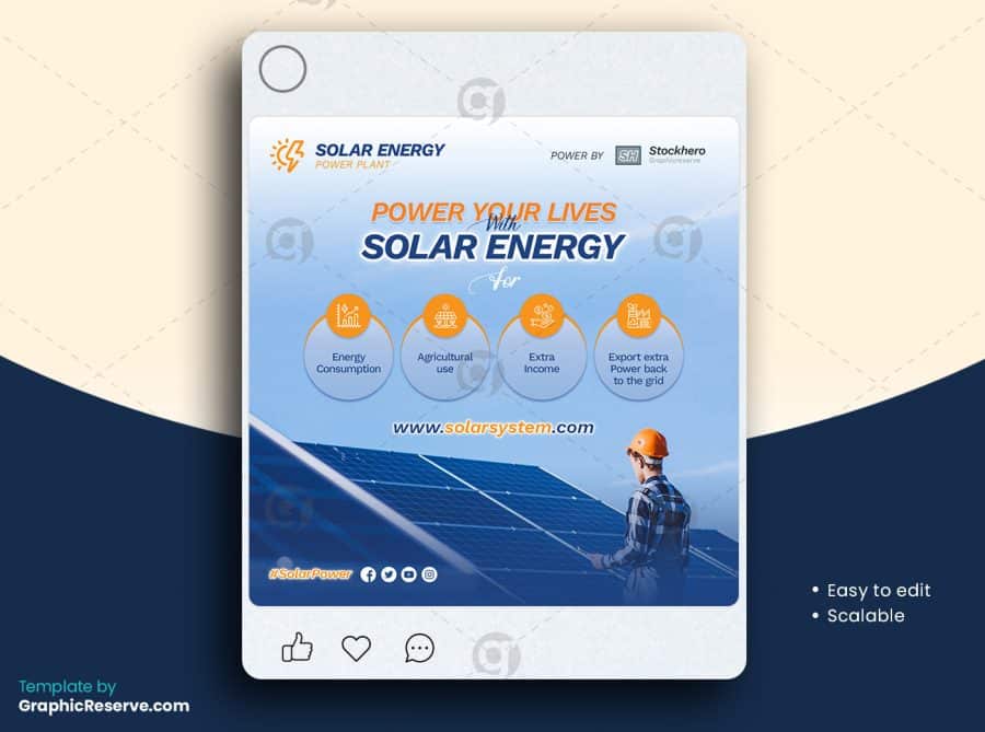 Solar Social Media Post Template V3