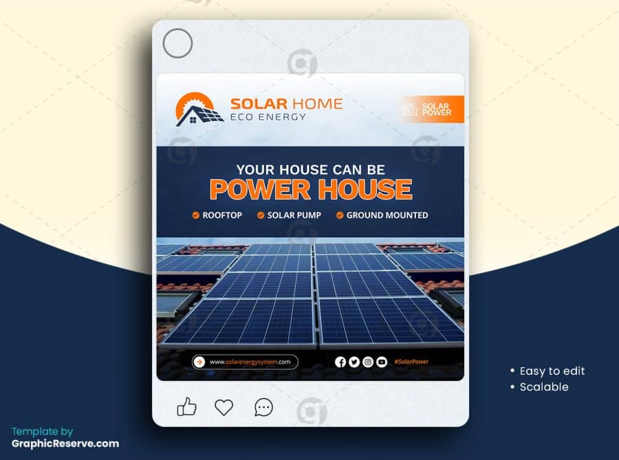 Solar Social Media Post Template v6