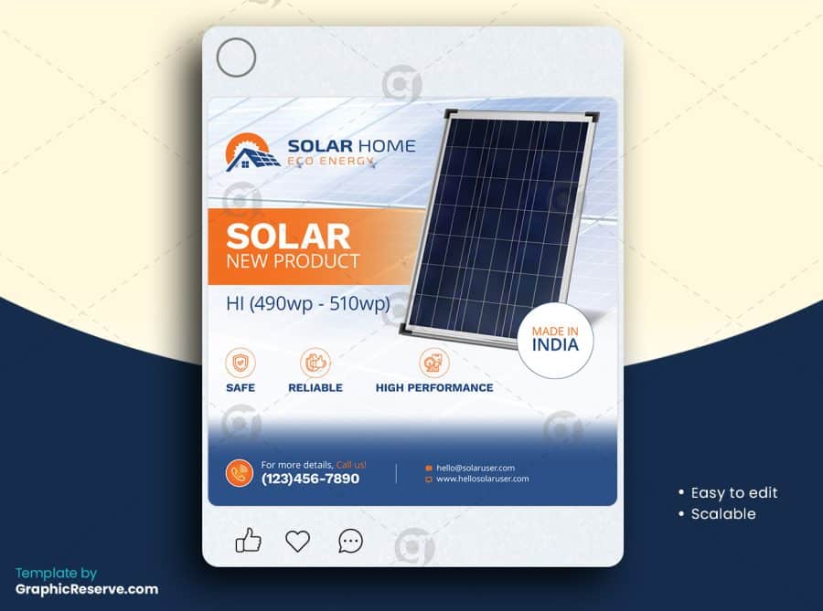 Solar Social Media Post Template V9