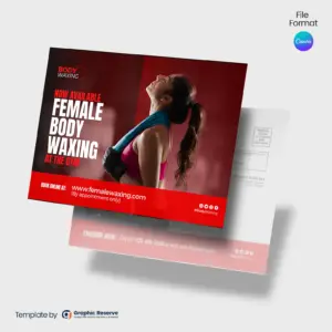 Female Fitness EDDM Postcard (Canva file) – Canva template