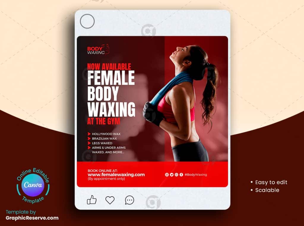 Female Fitness Instagram Post