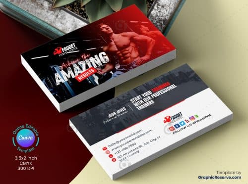 Fitness Gym Business Card 2v
