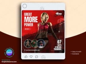 Fitness Gym Facebook Banner 1v