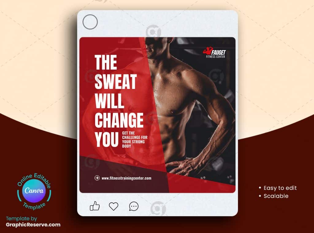Fitness Gym Facebook Banner 5v