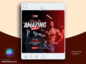 Fitness Gym Facebook Banner 6v