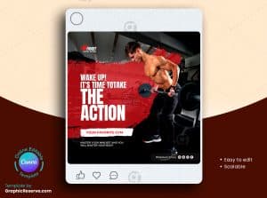 Fitness Gym Social Media Post 2v