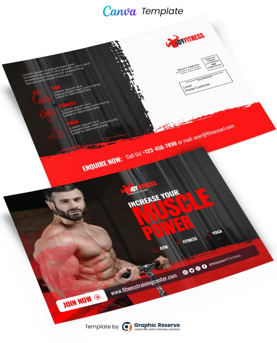 Gym EDDM Postcard (Canva file)