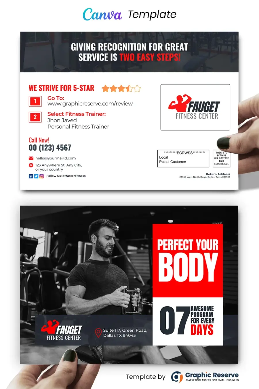 Gym EDDM Review Postcard (Canva file)