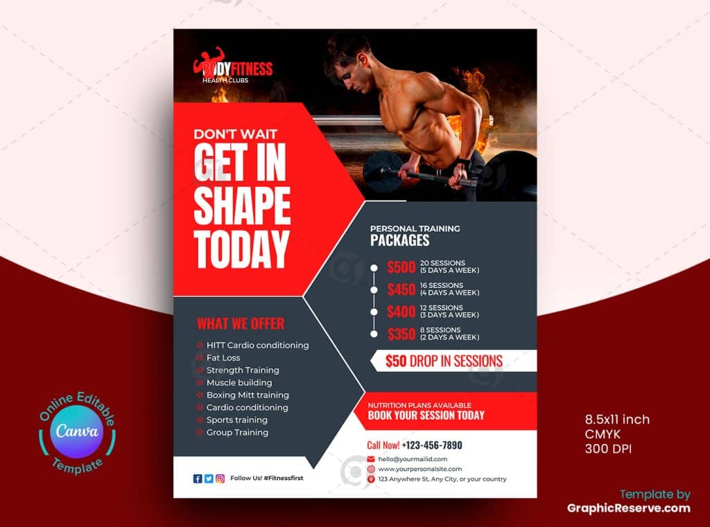 Gym Pricing Flyer f11