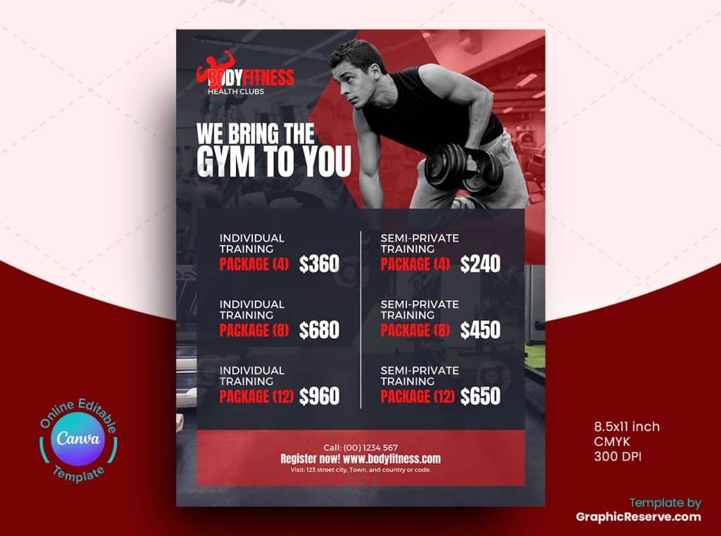 Gym Pricing Flyer f12