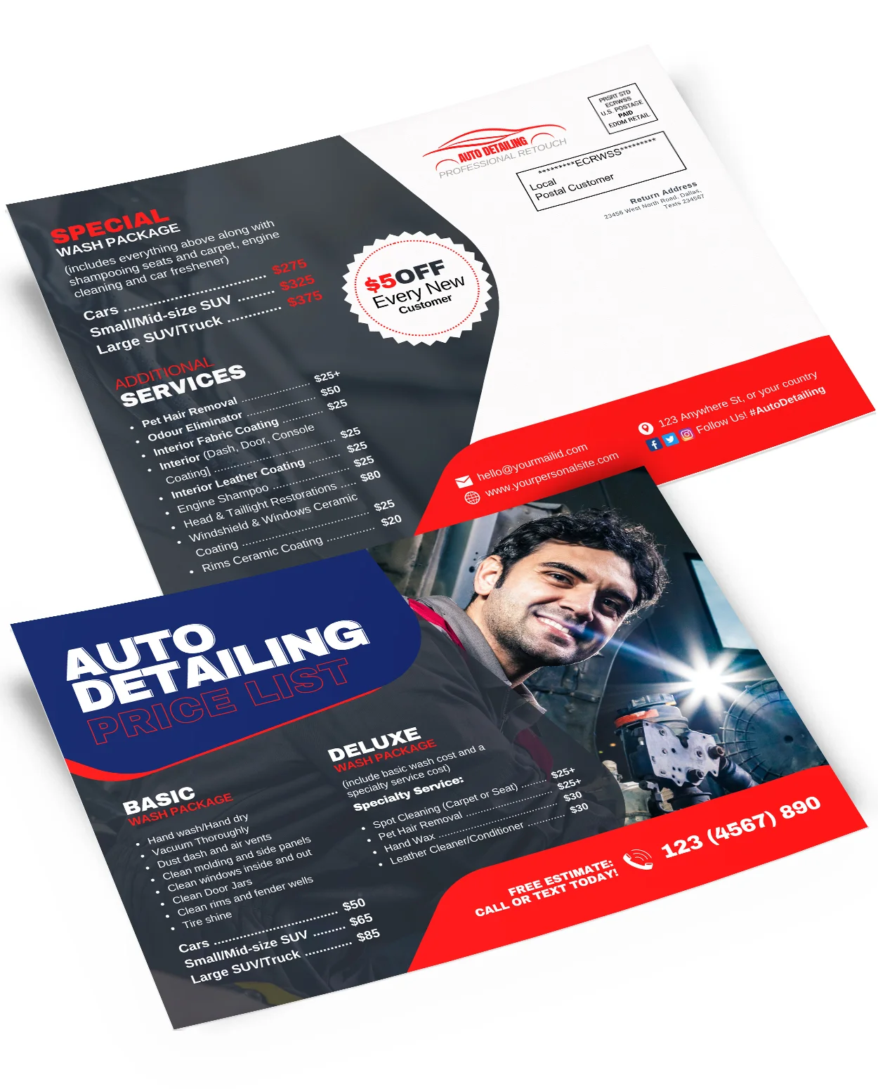 Auto Detailing Pricing EDDM (Canva Template)