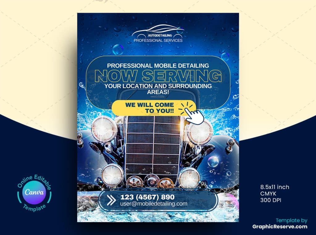 Auto Detailing Serving Flyer
