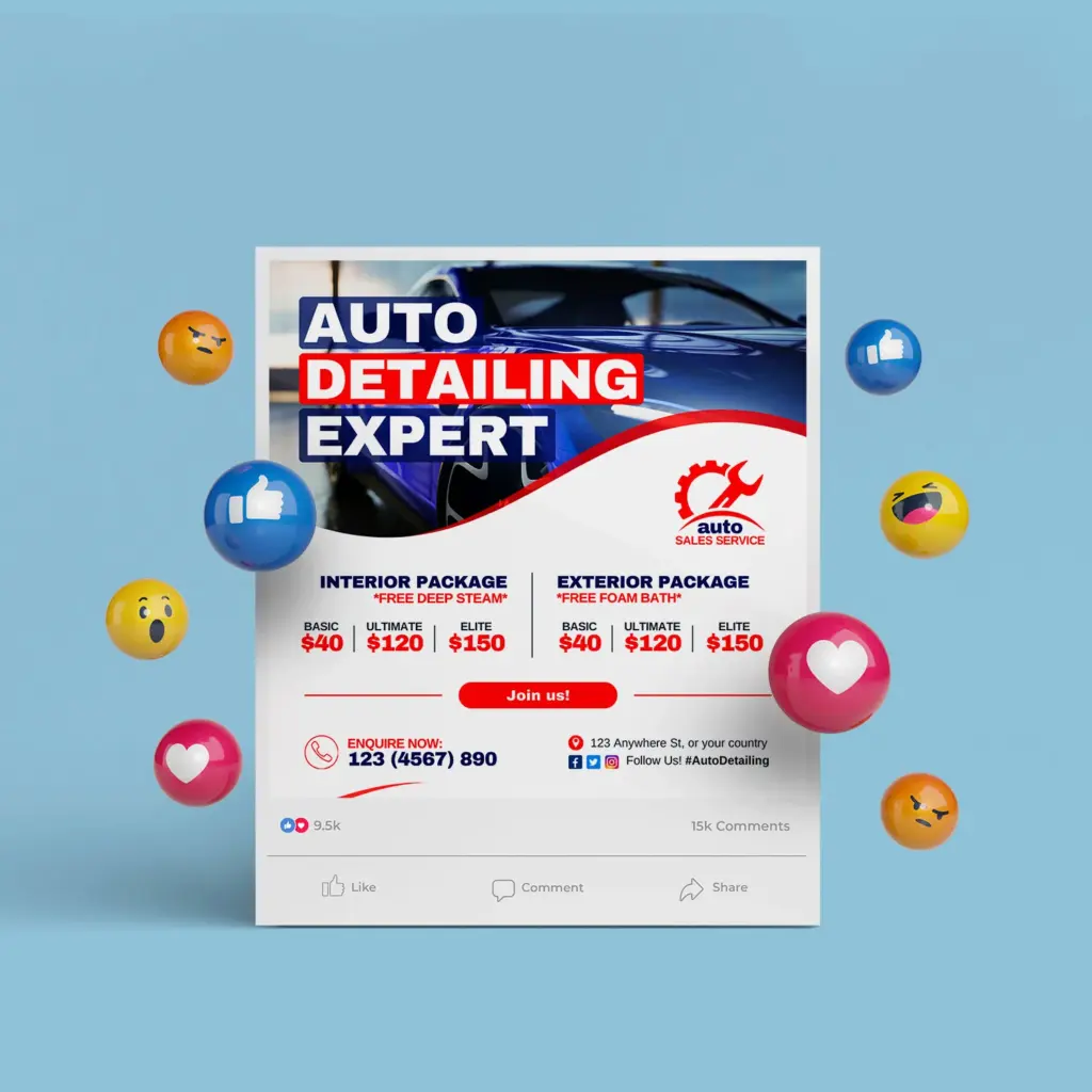 Auto Detailing Social Media Banner (Canva file)