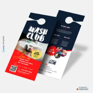 Car Wash Door Hanger Template – Editable in Canva