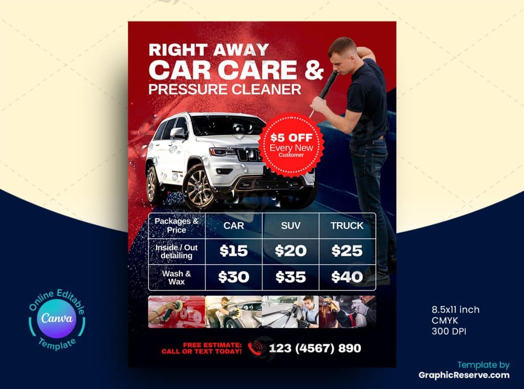 Car Care Pricing Flyer