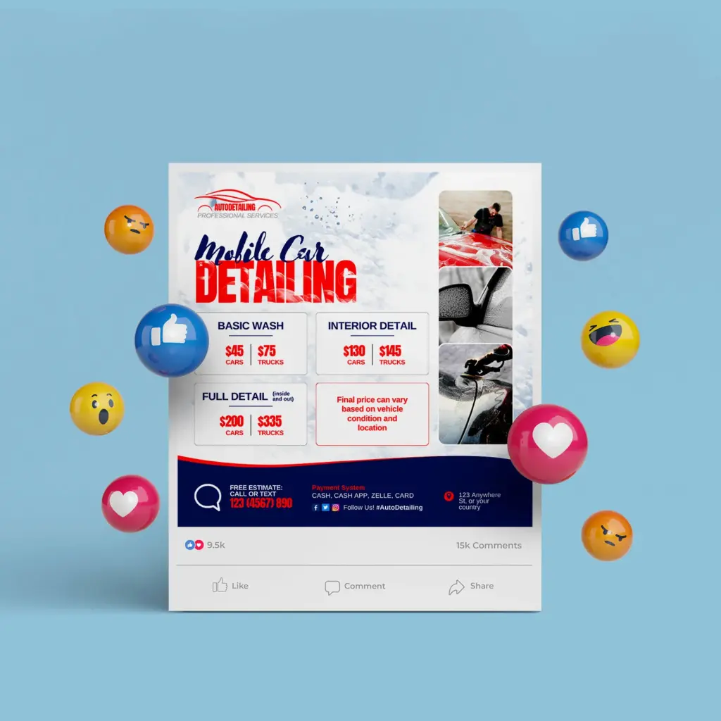 Car Detailing Instagram Post (Canva file)