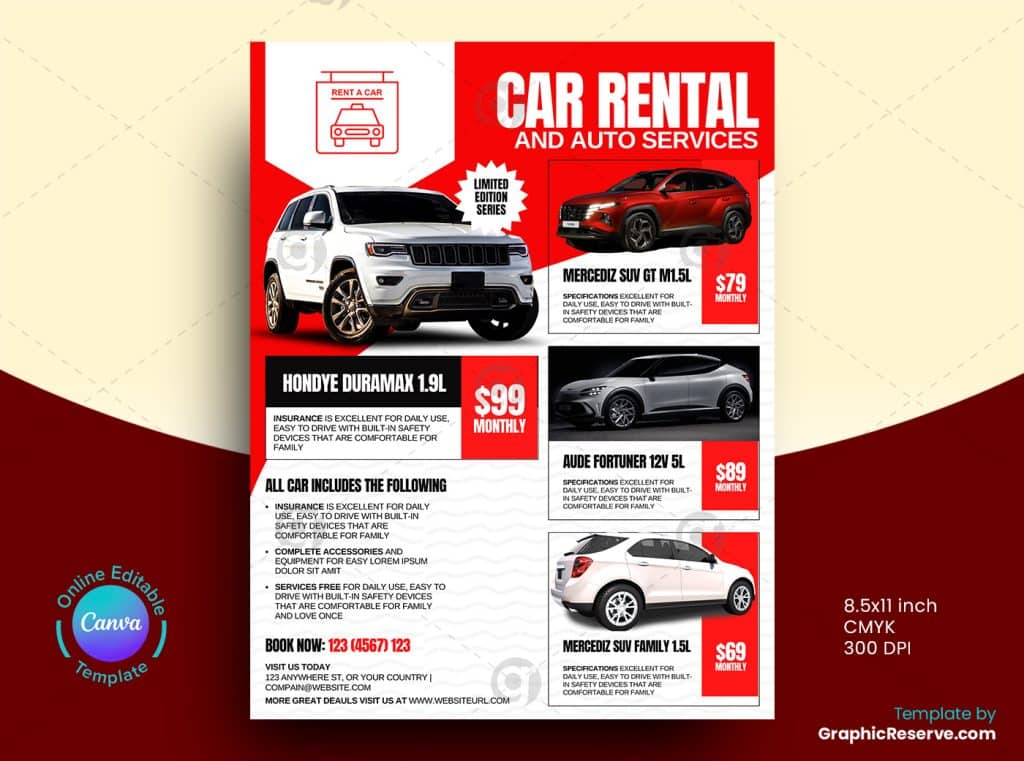 Car Rental Flyer Design
