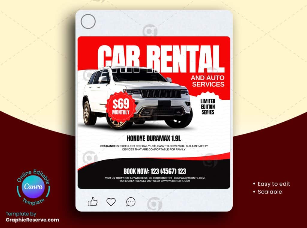 Car Rental Social Media Banner