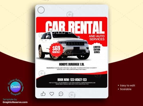 Car Rental Social Media Banner