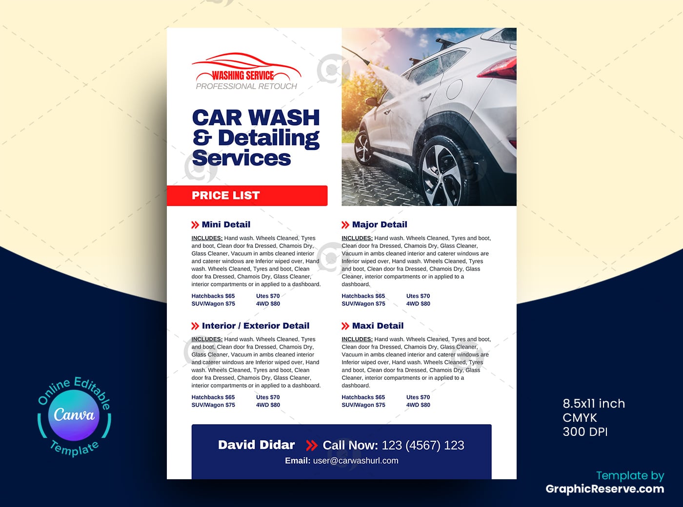 Car Auto Detailing Service Flyer  Car wash business, Car detailing, Car  dealership design