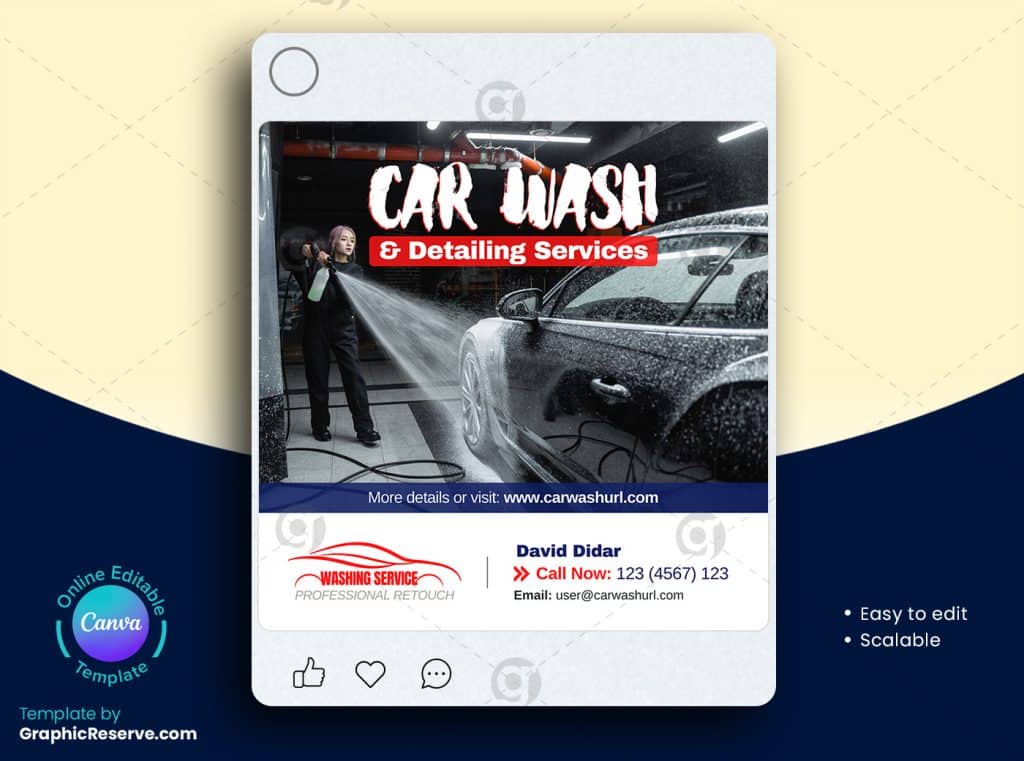 Car Wash Detailing Instagram Post