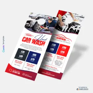 Car Wash Door Hanger Template – Editable Canva Design for Local Marketing