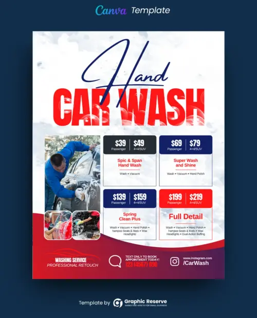 Car Wash Flyer (Canva file)