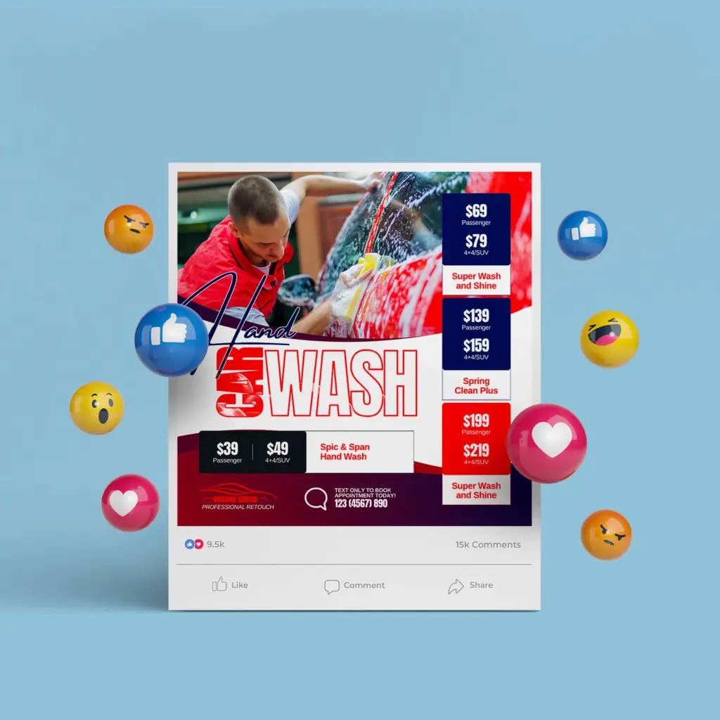 Car Wash Instagram Post (Canva file)