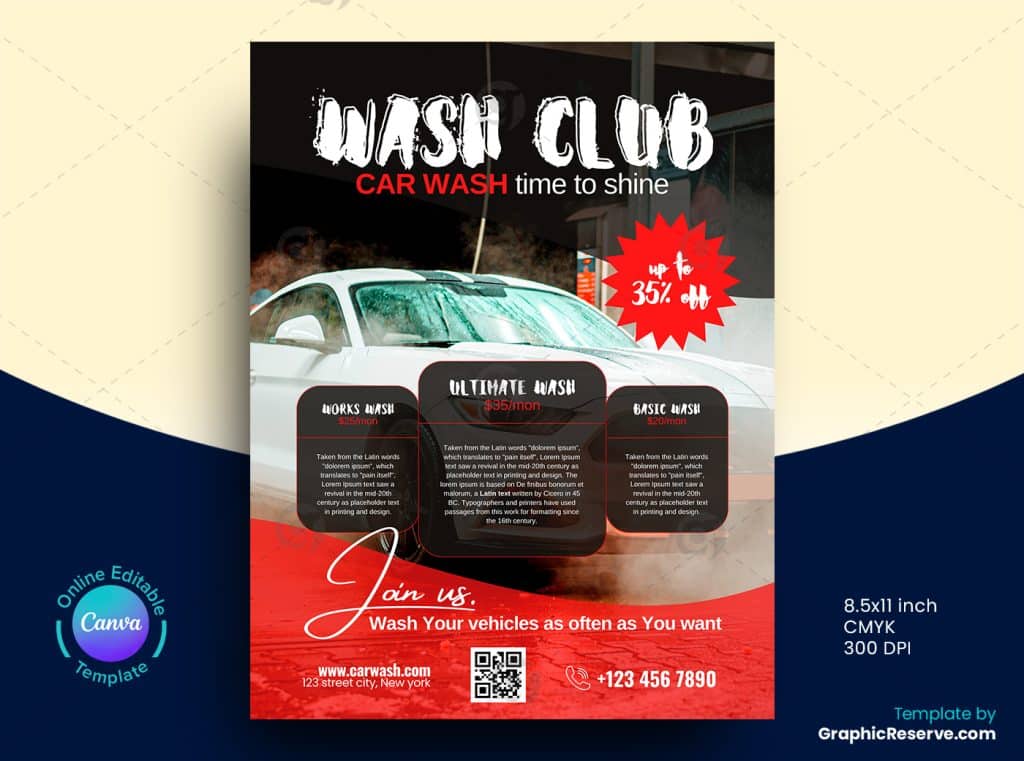 Car Wash Promotional Flyer 3v