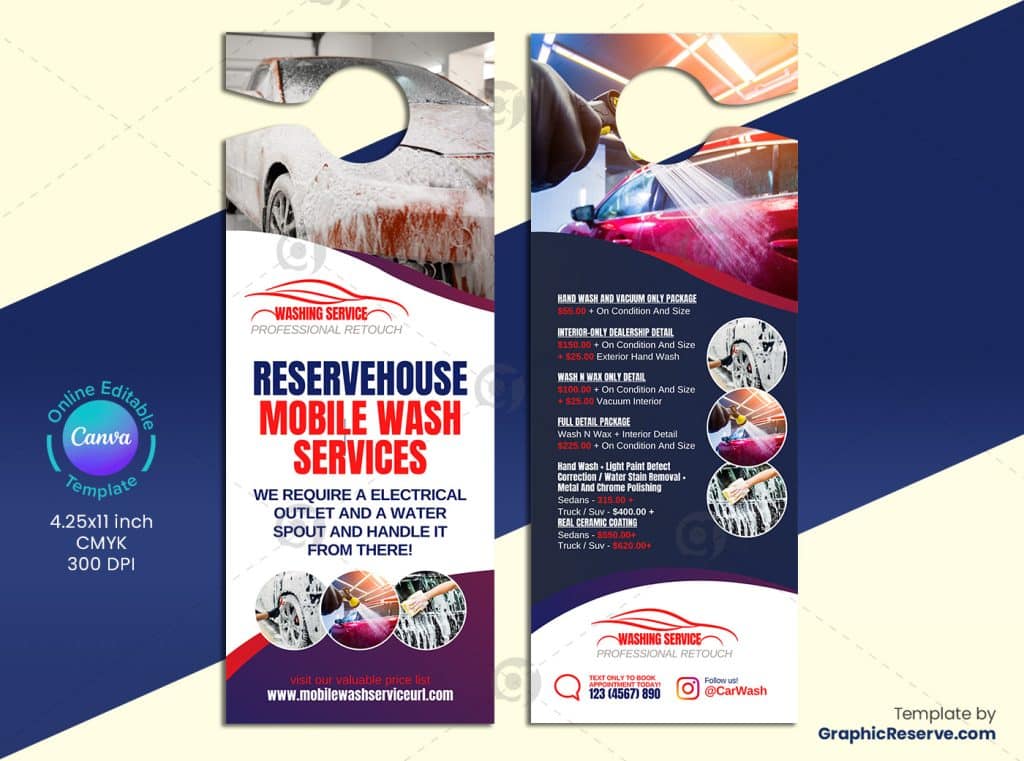 Car Wash Service Door Hanger
