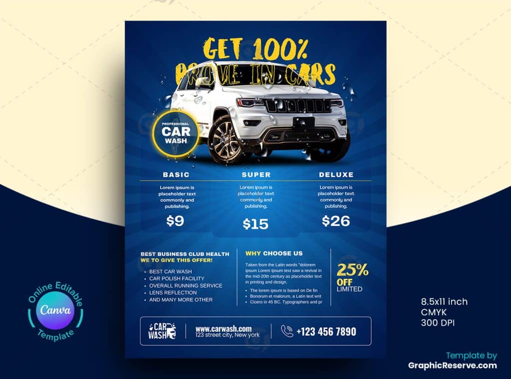 Car Wash Service Flyer 4v