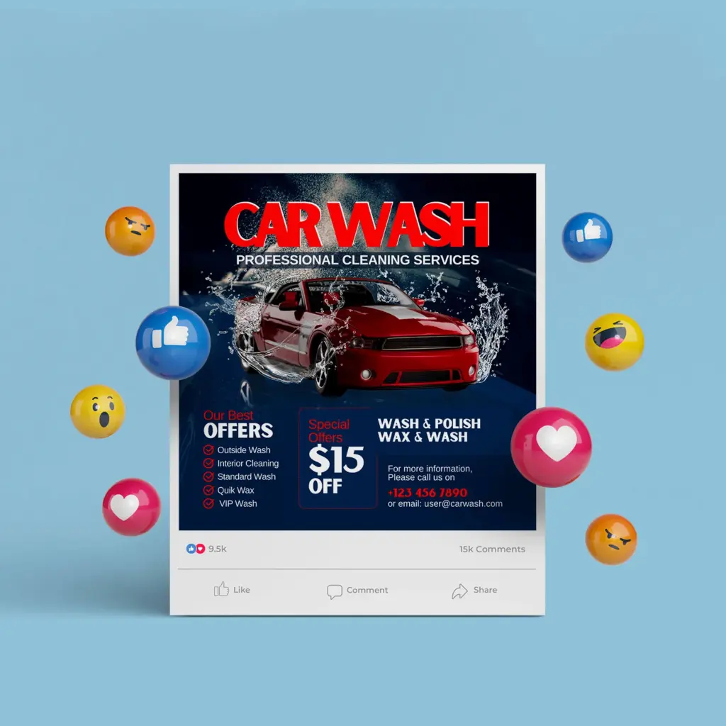 Car Wash Services Offer Banner Canva