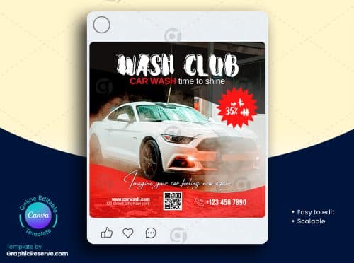 Car Wash Social Media Banner 2v