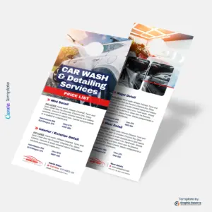Custom Mobile Car Wash Door Hanger | Printable Canva Template for Car Detailing Marketing