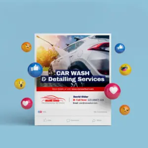 Car Wash & Detailing Social Media Banner
