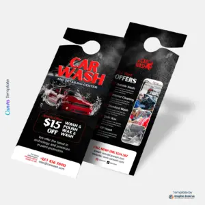 Customizable-Car-Wash-Advertising-Door-Hanger