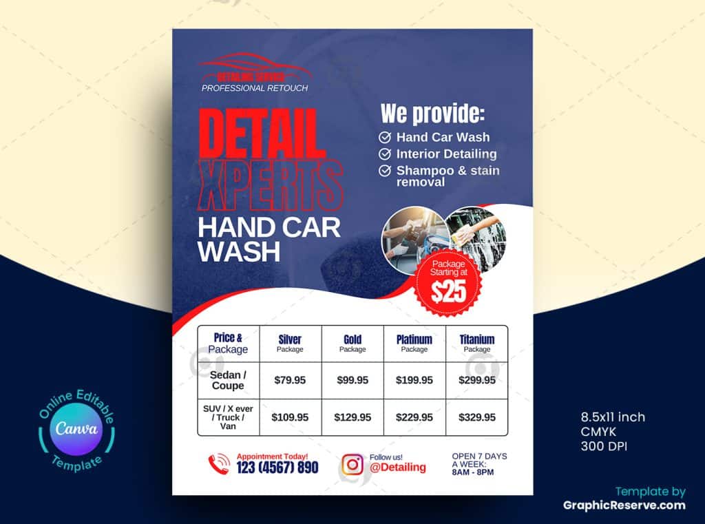 DetailXperts Price Table Flyer